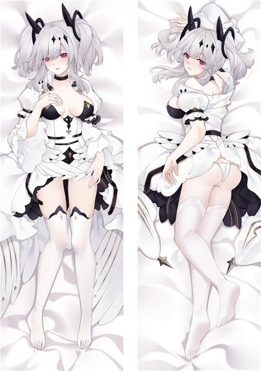 Dakimakura Joffre Biała Sukienka z Falbanami