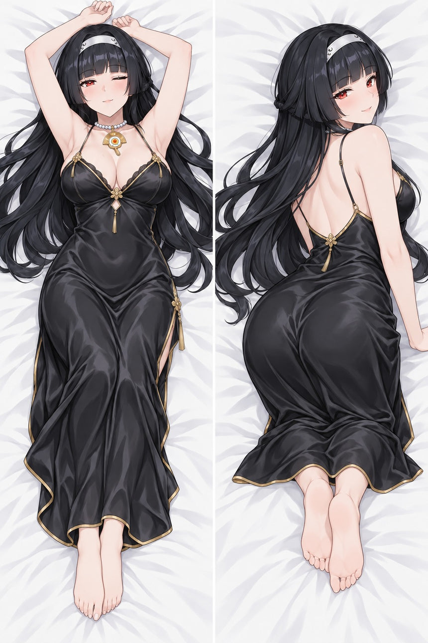 Astra Yao Black Gold Nightgown Body Pillow