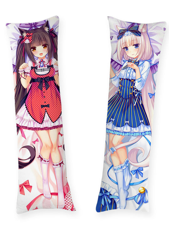 Dakimakura Chocola i Vanilla w Sukienkach z Kokardkami