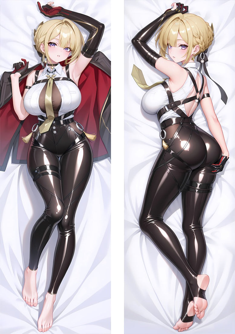 Dakimakura Evelyn Czarny Lateks i Czerwona Peleryna