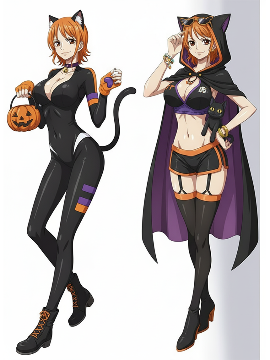 Dakimakura Nami Halloween, wzór