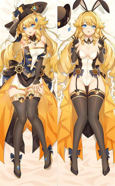 Dakimakura Navia Białe Body z Uszami Królika
