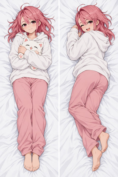 Dakimakura Aira Biała Bluza z Kapturem