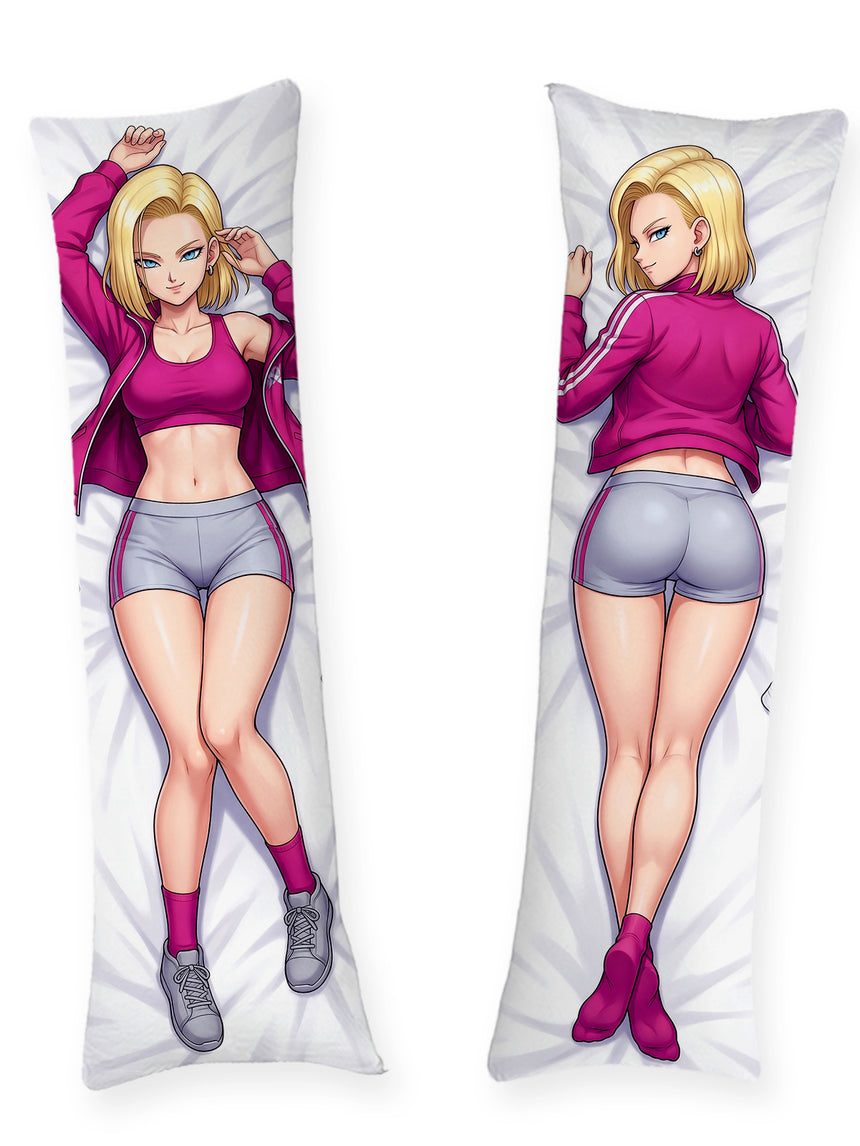 Dakimakura Android 18 Magentowy Treningowy Crop Top