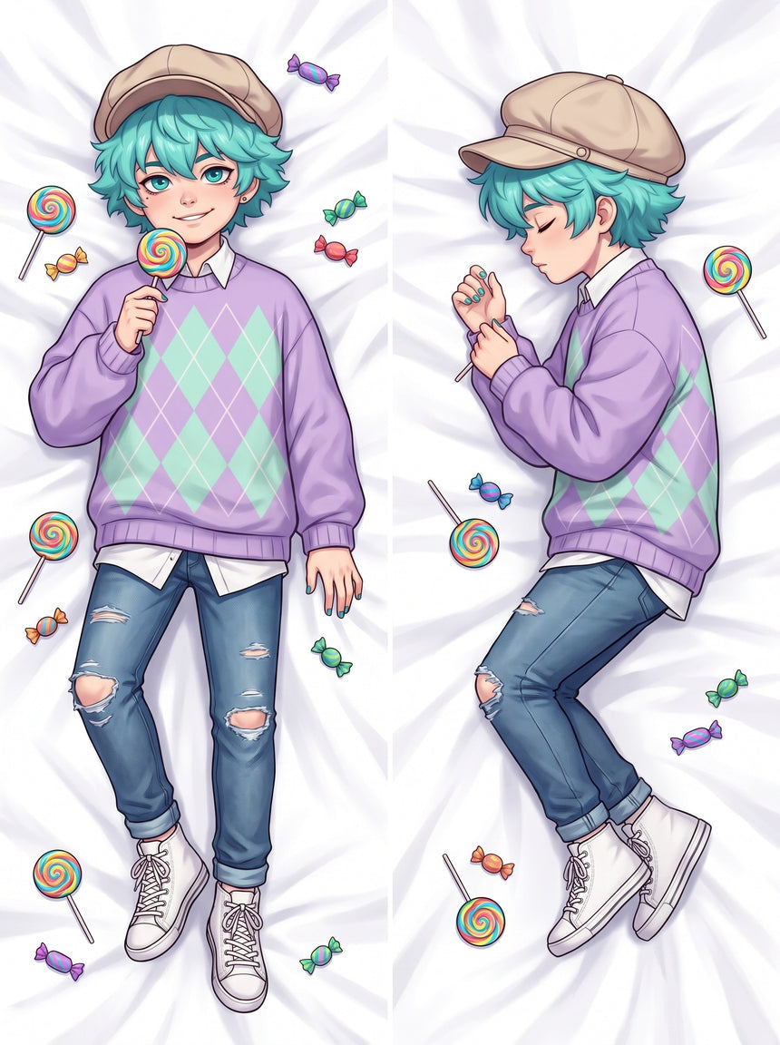 Dakimakura Baby Saja Sweter w Romby i Lizak