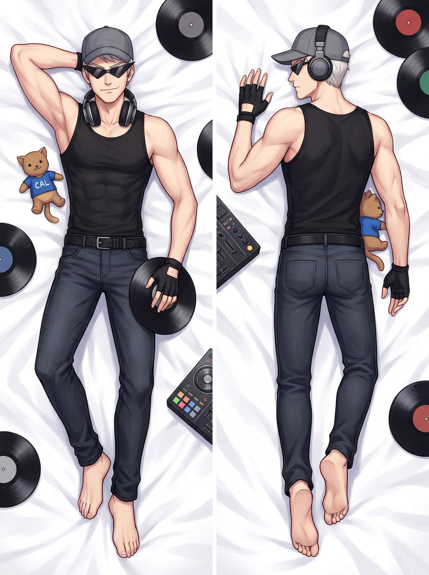 Dakimakura Bro Strider Czarna Koszulka na Ramiączkach Noc DJ