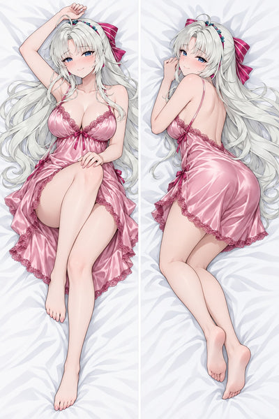 Dakimakura Carlotta Różowa Satynowa Koszula Nocna
