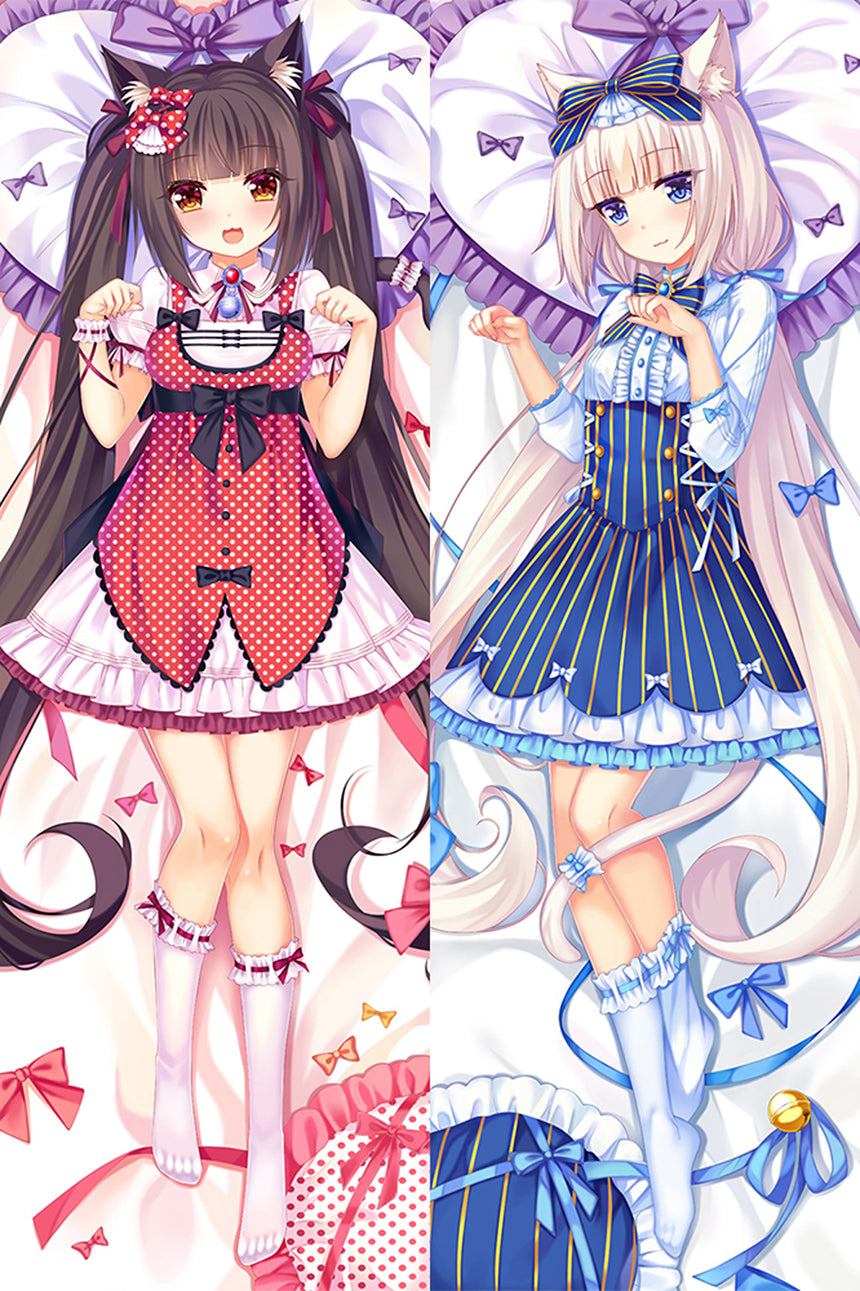 Dakimakura Chocola i Vanilla Sukienki z Kokardami