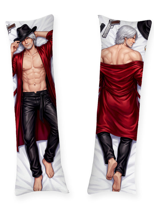 Dakimakura Dante z Brodą Czerwony Satynowy Szlafrok