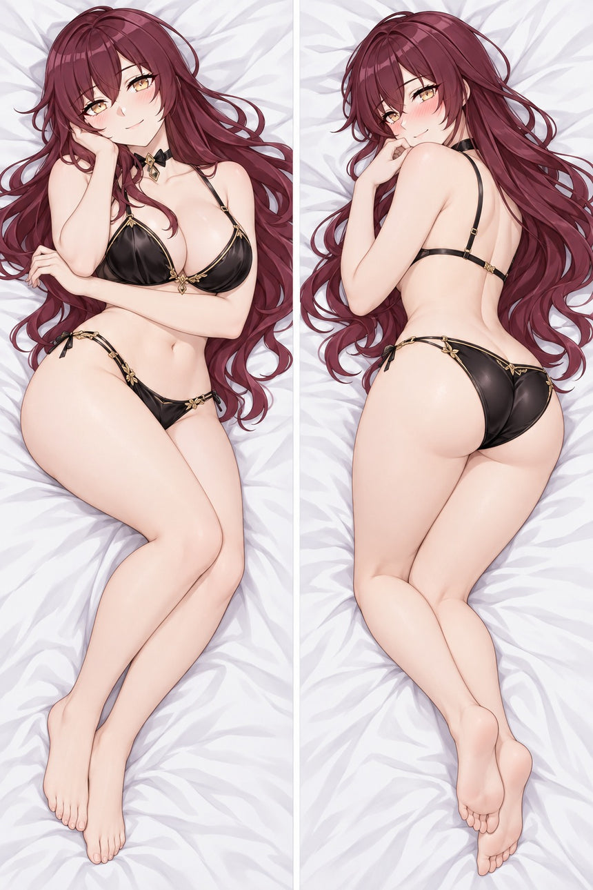 Eden Black Satin Lingerie Body Pillow