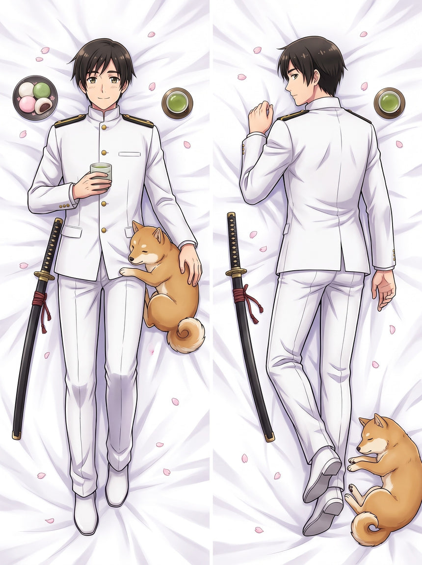 Dakimakura Hetalia Japan Biały Mundur i Pochi