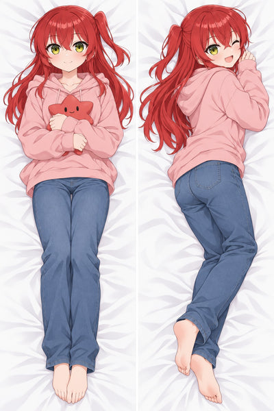 Dakimakura Kita Różowa Bluza z Kapturem