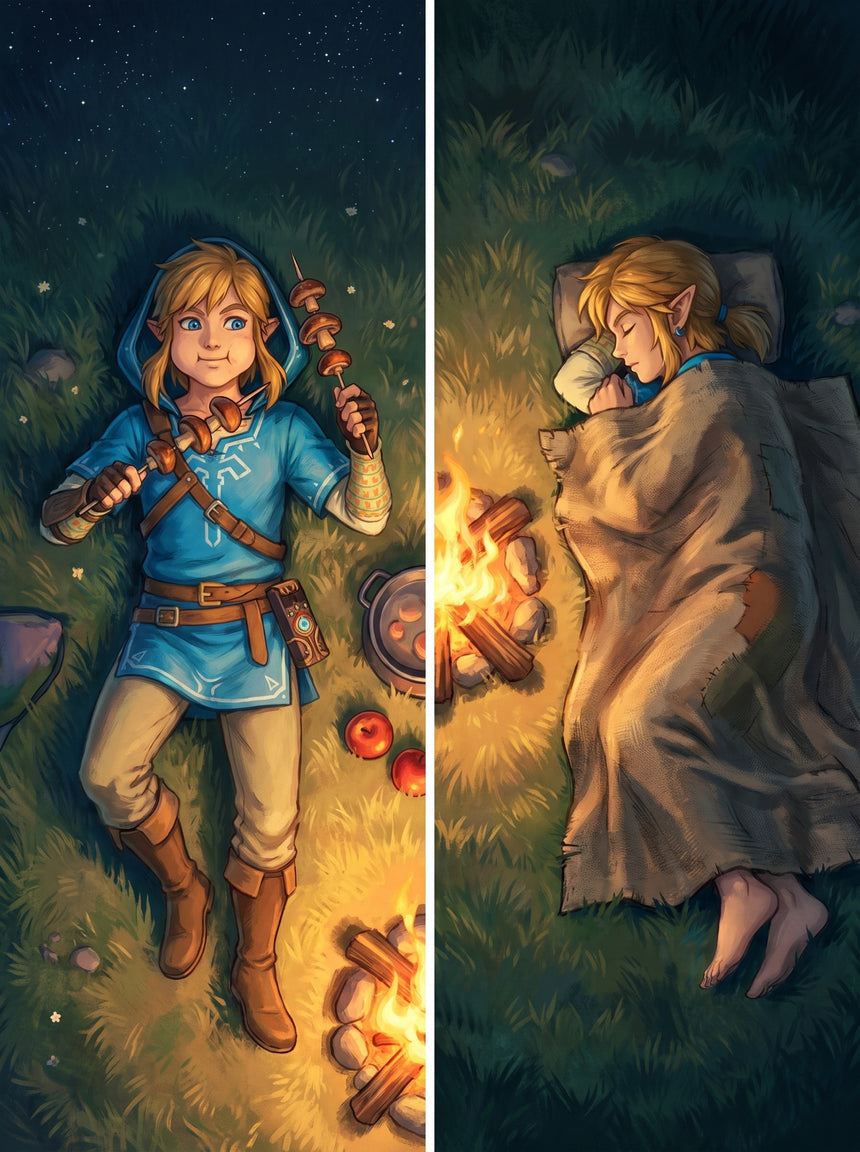 Dakimakura Link Legend of Zelda Gotowanie przy Ognisku