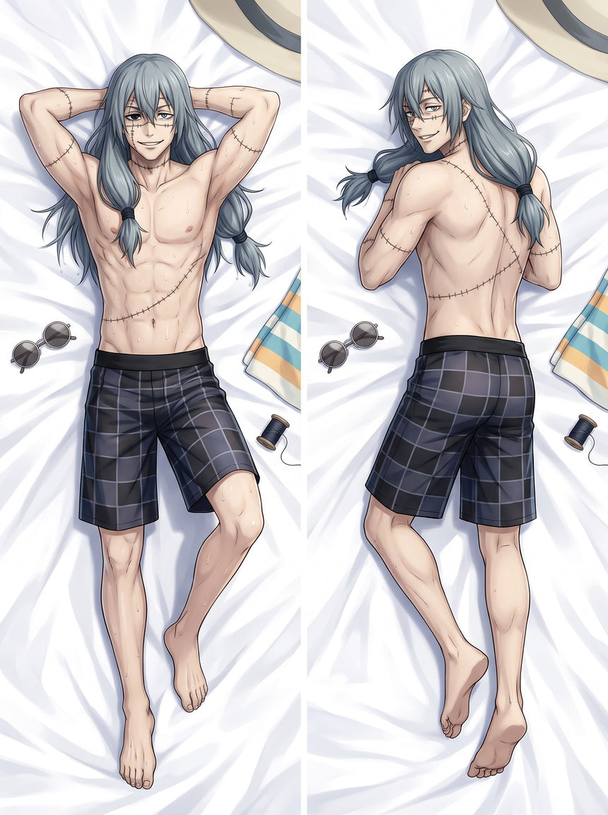 Dakimakura Mahito Kąpielówki w Kratkę przy Basenie