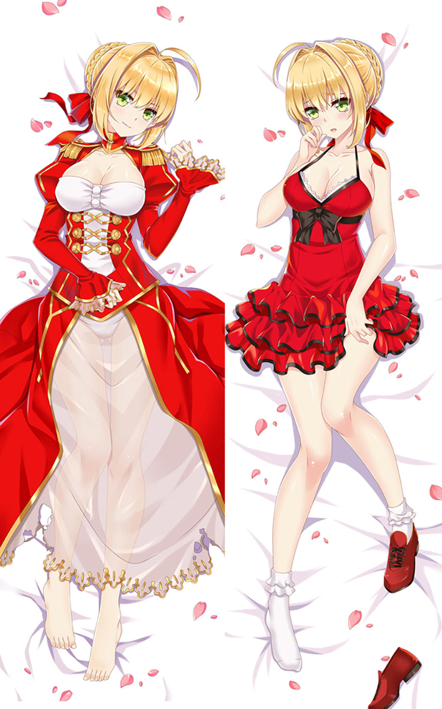 Dakimakura Nero Claudius Czerwona Sukienka z Falbanami