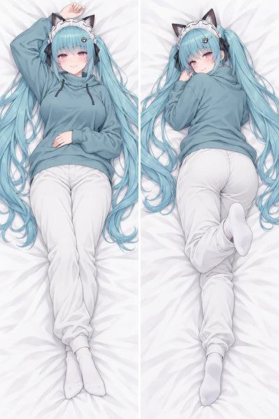 Dakimakura Privaty Turkusowa Bluza z Kapturem