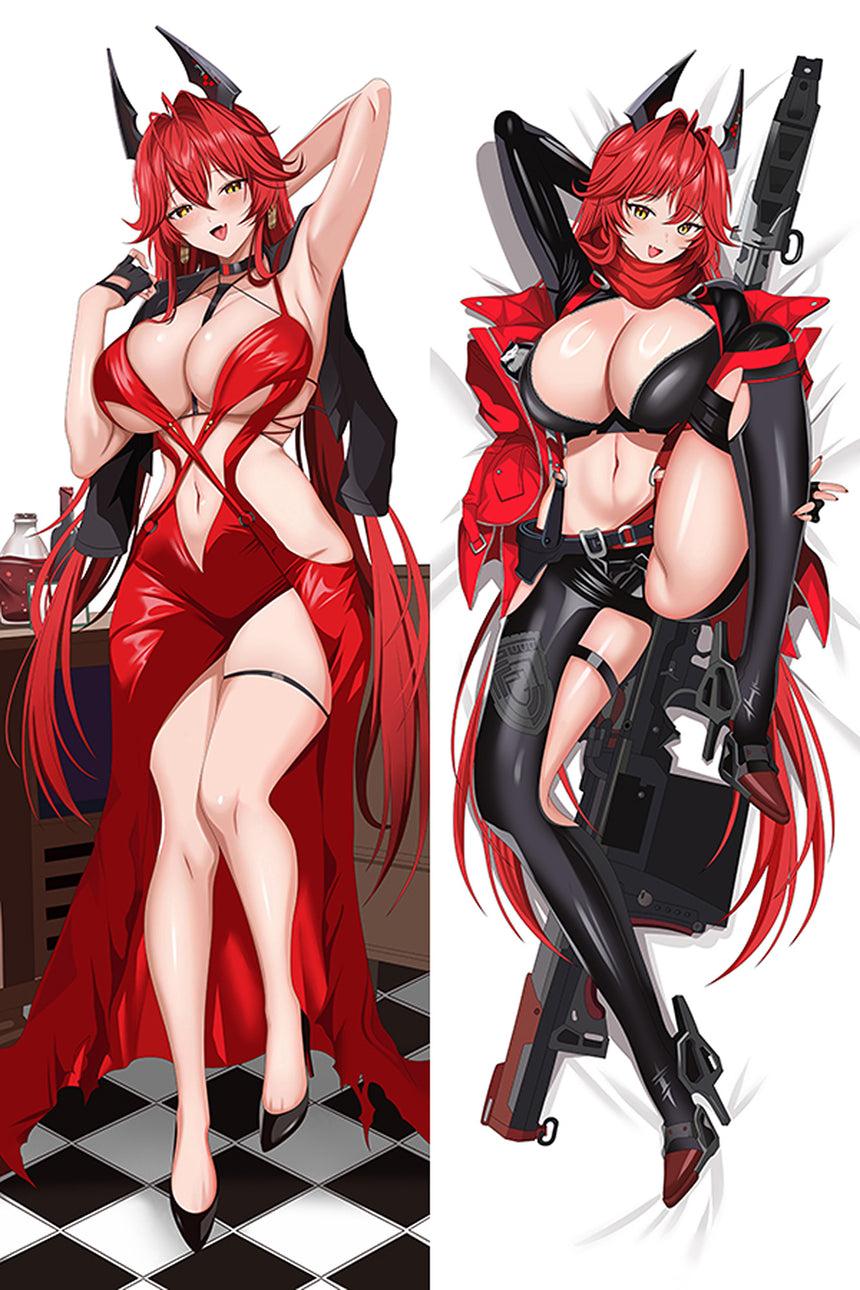 Dakimakura Red Hood Nikke Czerwona Sukienka na Ramiączkach