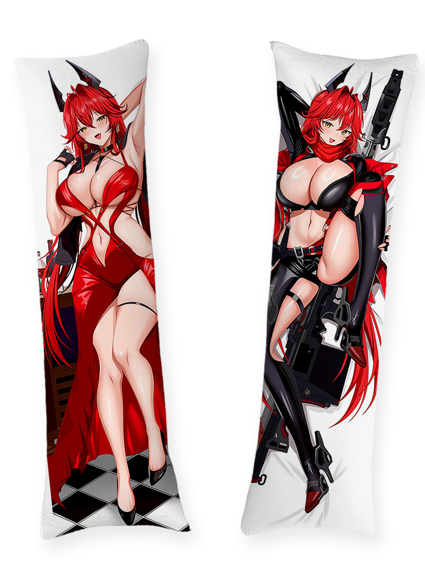 Dakimakura Red Hood Nikke Czerwona Sukienka na Ramiączkach