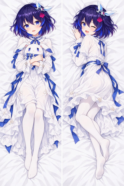 Dakimakura Seele Biała Sukienka z Kokardą