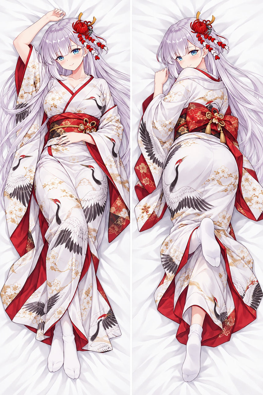 Shoukaku Crane Kimono Body Pillow