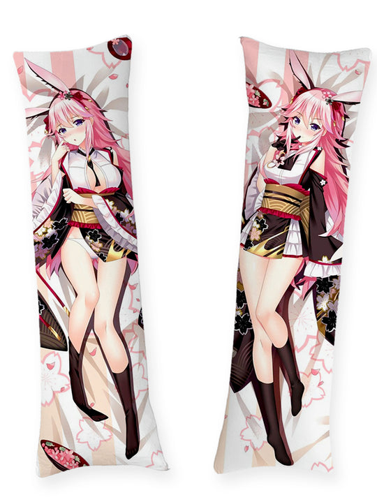 Dakimakura Yae Sakura Czarne Kimono w Kwiaty