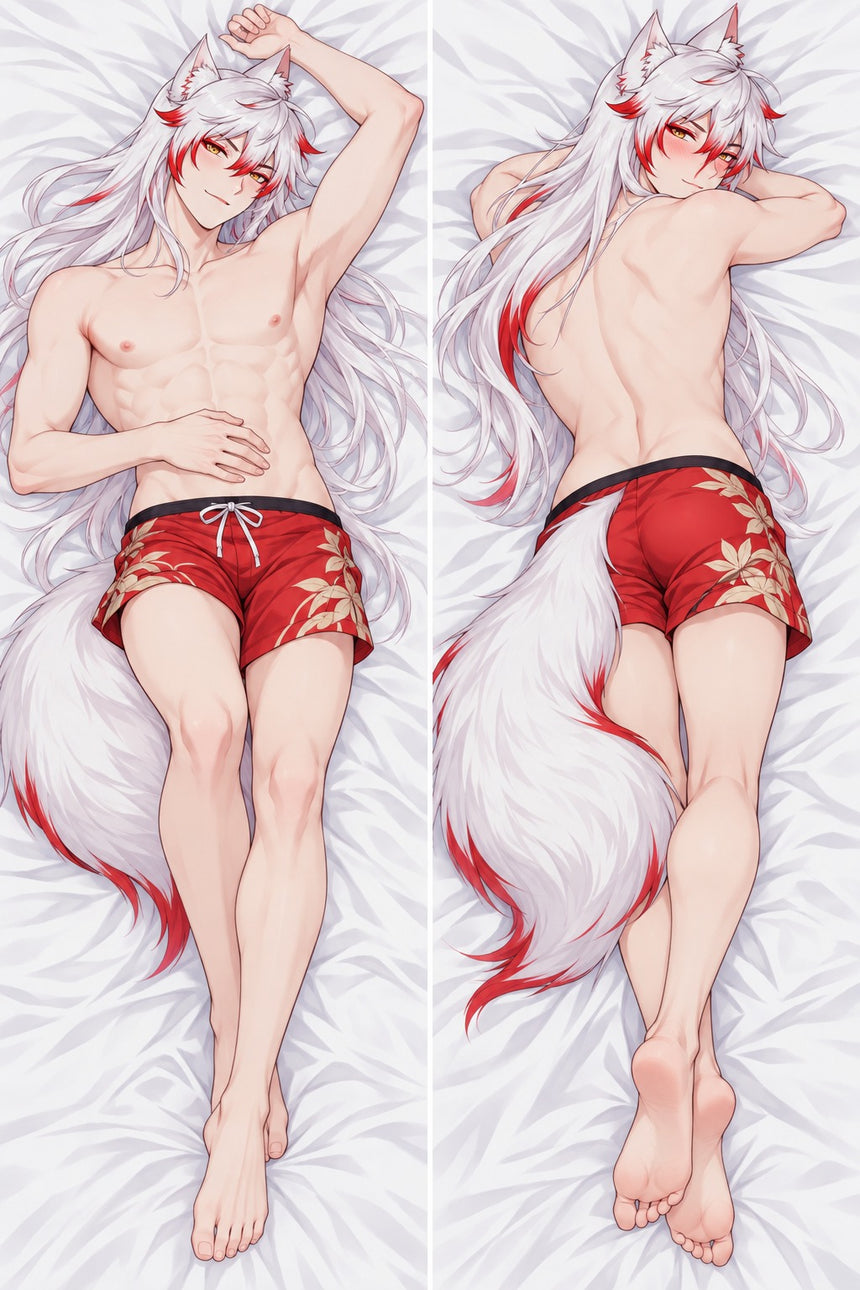 Youko Red Swim Shorts Body Pillow